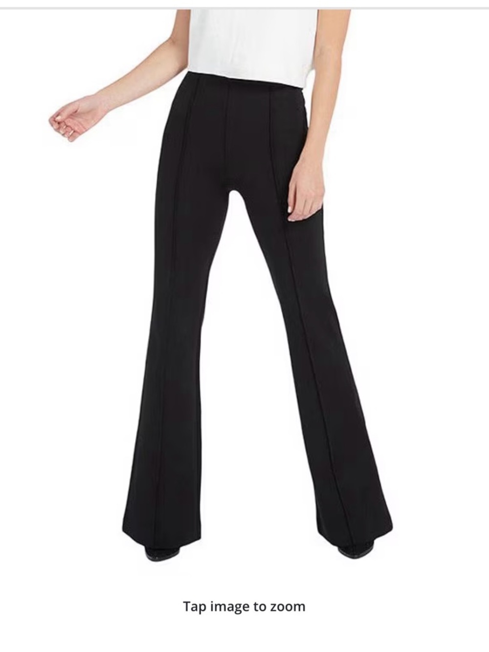 SPANXsmooth PerfectFit Ponte Flare Leg Pants Black 1X